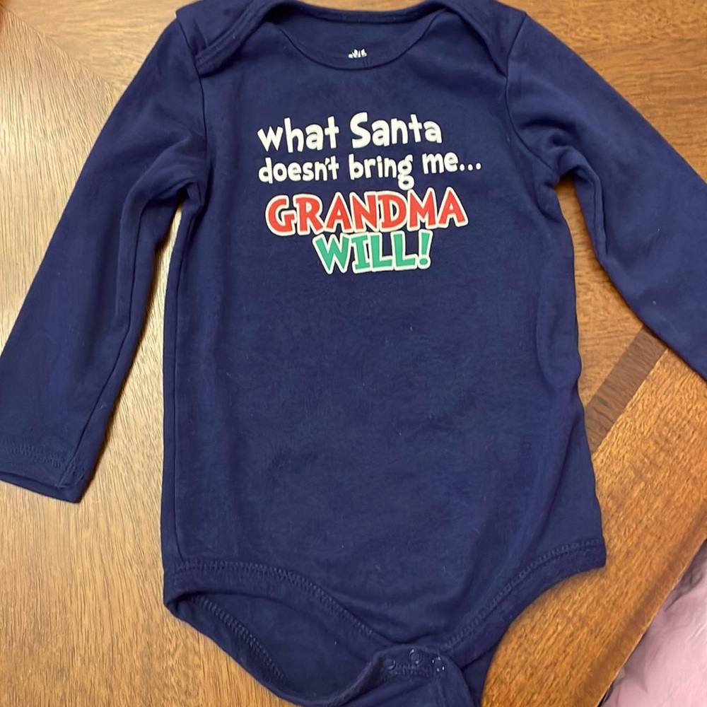 Used 24M Santa Onesie